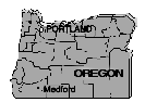 [map of Oregon showing Medford and Portland]