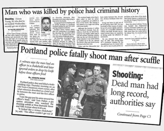 [Oregonian headlines: Vernon Allen and Dennis Young]